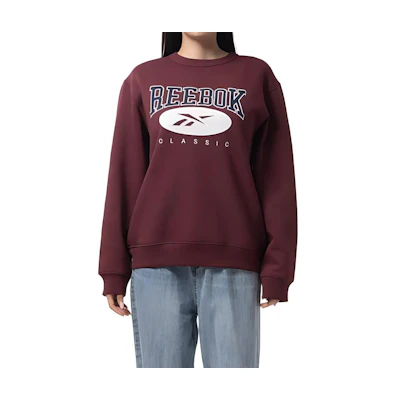 Reebok Unisex Classic Brown Oversized Pullover Crewneck Sweatshirt RE1759EU33534
