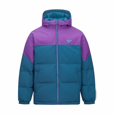 Reebok Unisex Cozy Zipper Pullover Down Jacket in Legion Blue. 24FRM205UGBA