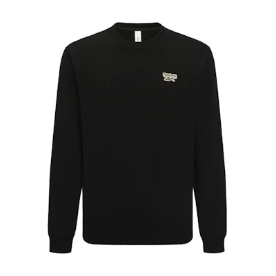 Reebok Unisex Crewneck Pullover Sweatshirt Black 23FRC301UGH0