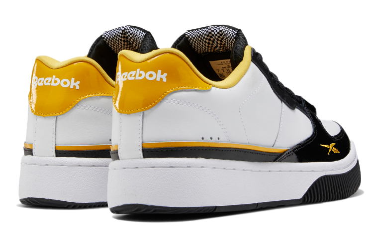Shop Reebok Dual Court 時尚百搭 低筒休閒板鞋 男女同款 白黑拼色