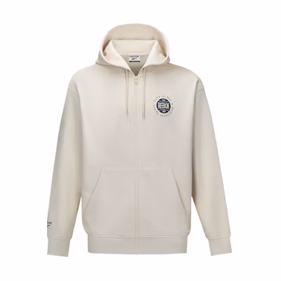 Reebok Unisex Hooded Zip-Up Jacket Beige Casual Sportswear 24FRM115UGM1