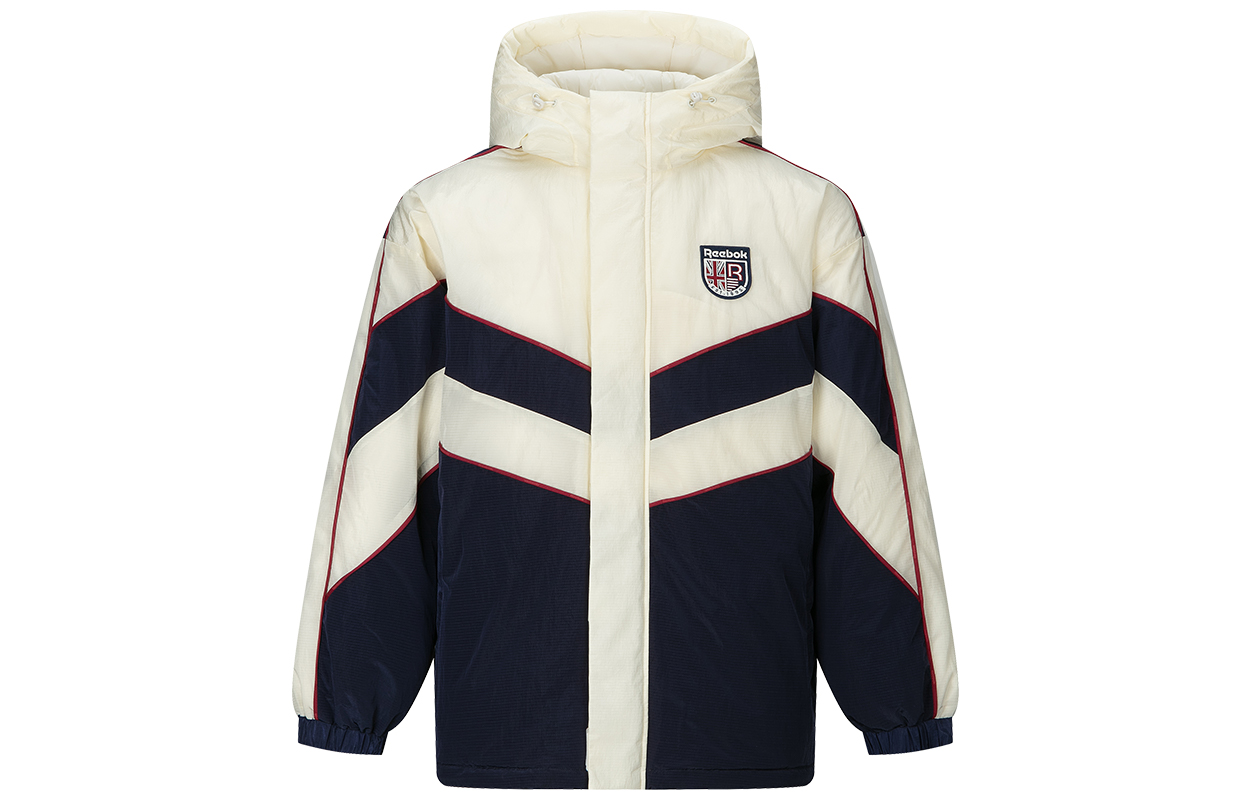 Order 리복 유니섹스 네이비 블루 후드 집업 다운 재킷 24FRC209UGN2