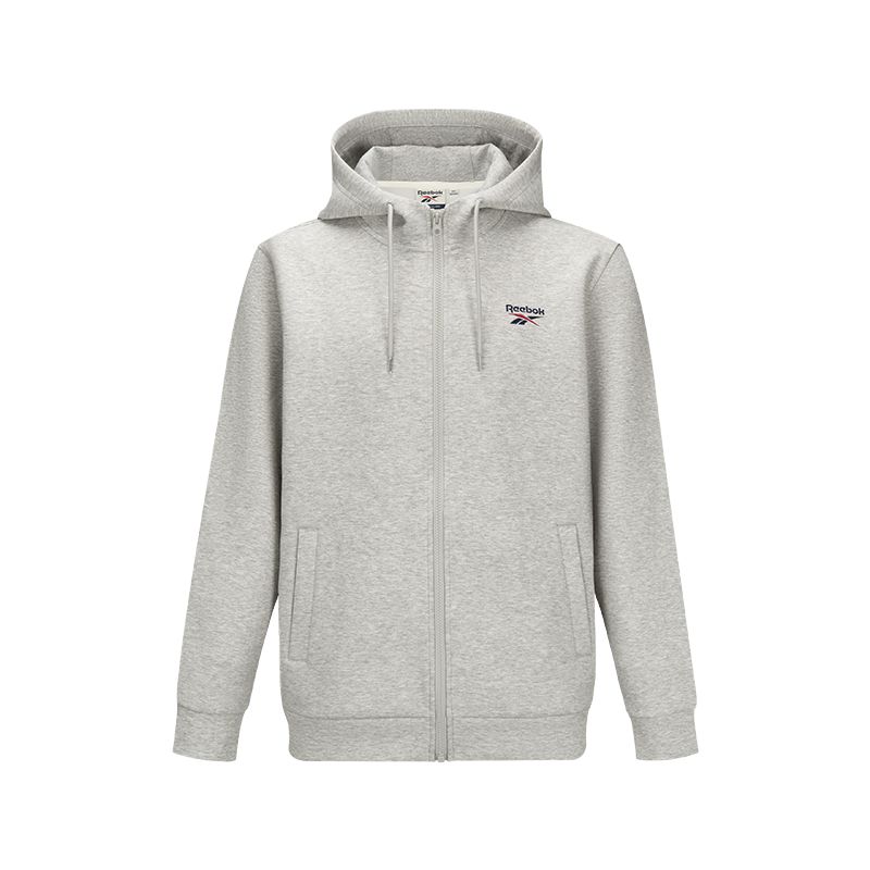 Reebok Unisex Lightweight Hooded Jacket Light Grey Casual Comfort 24FRM109UGG3