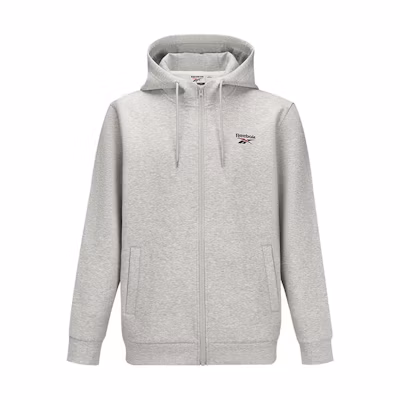 Reebok Unisex Lightweight Hooded Jacket Light Grey Casual Comfort 24FRM109UGG3