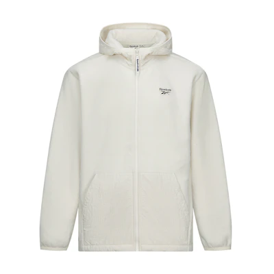 Reebok Unisex Logo Printed Pullover Hoodie Jacket in Off-White 24FRC105UGW2