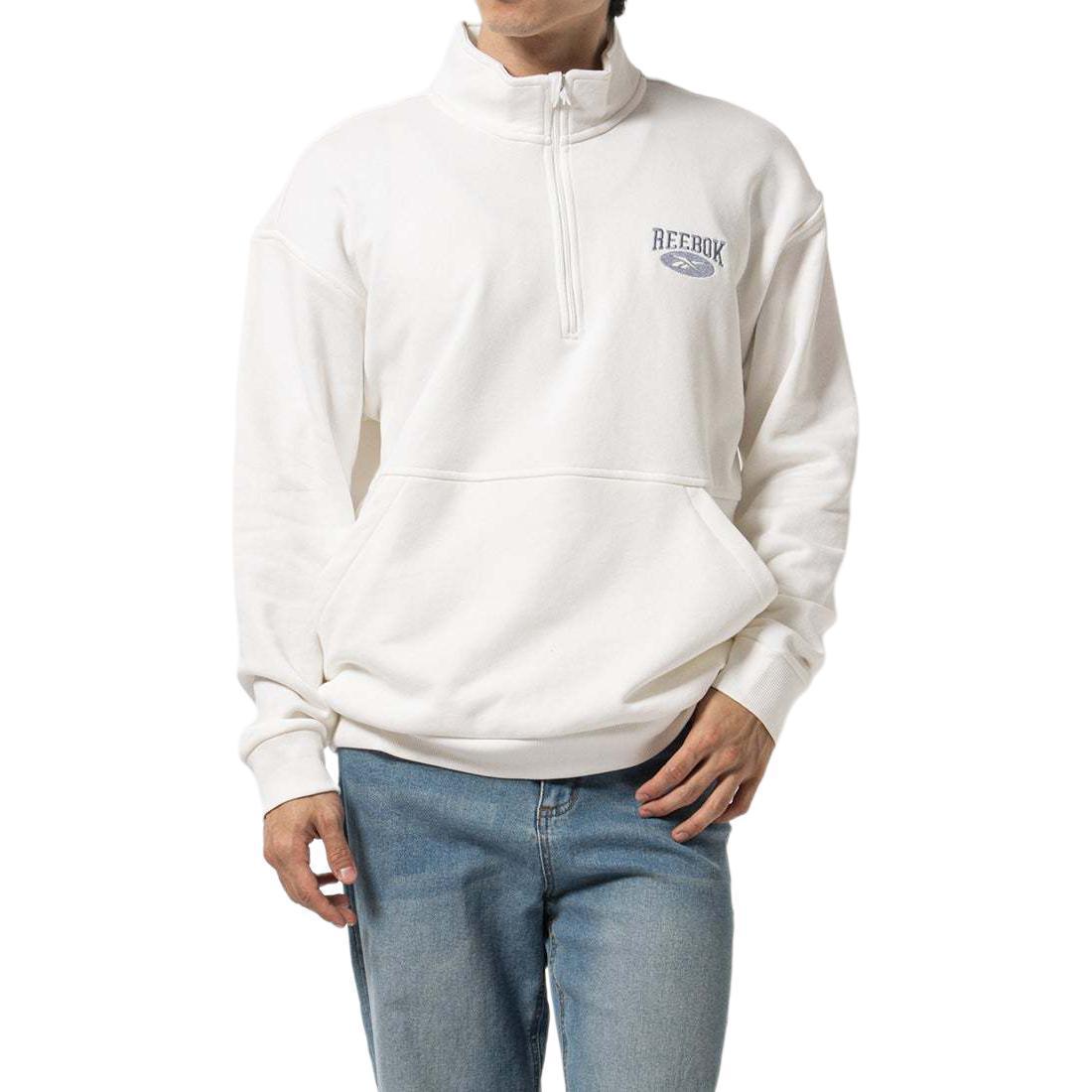 Reebok Unisex Minimalist Pullover Sweatshirt Cream White RE1759EU33954