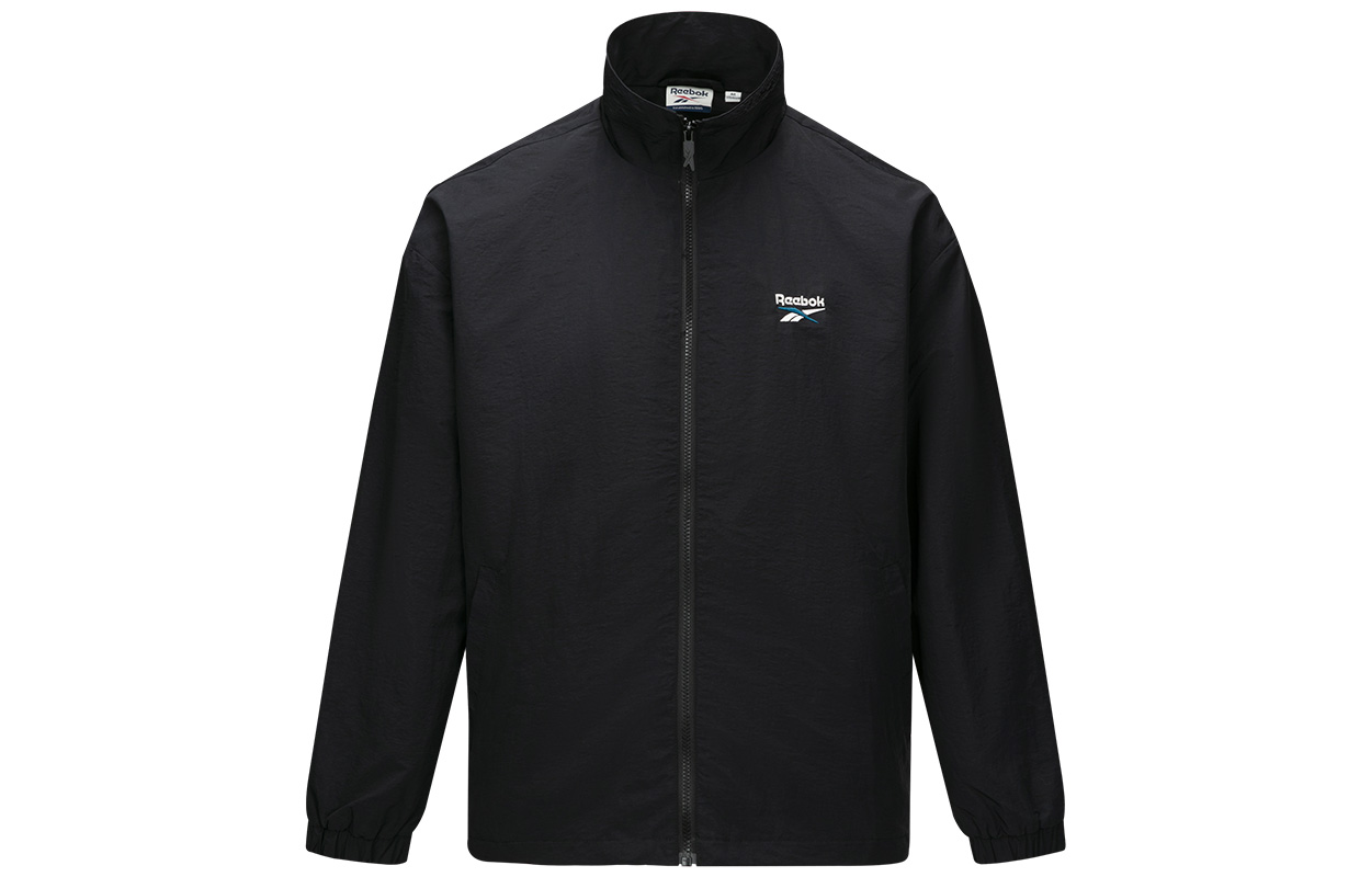 Reebok Unisex Minimalist Sports Zip-Up Jacket with Logo Print - Black 24FRM111UGH0