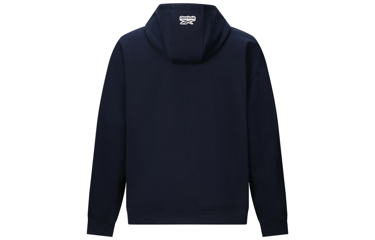 Lookbook 리복 유니섹스 네이비 후드 자켓 - 스타일리시하고 편안한 디자인 24FRC109UGN2