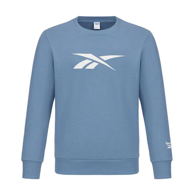 Reebok Unisex Pullover Sweatshirt Blue with Solid Logo Design HI3372