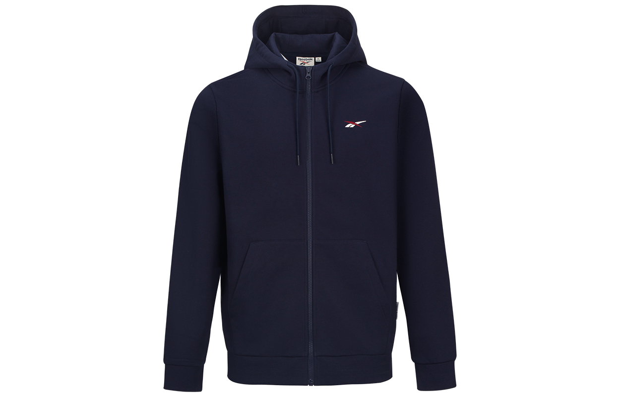 Reebok Unisex Pure Color Knit Hoodie Jacket in Navy Blue 24FRM121UGN2