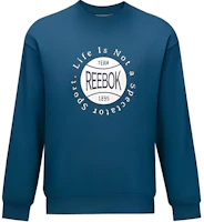 Reebok Unisex Soft Crewneck Pullover Navy Blue Long Sleeve Sweatshirt 24FRM313UGBA Reebok Unisex Soft Crewneck Pullover Navy Blue Long Sleeve Sweatshirt 24FRM313UGBA