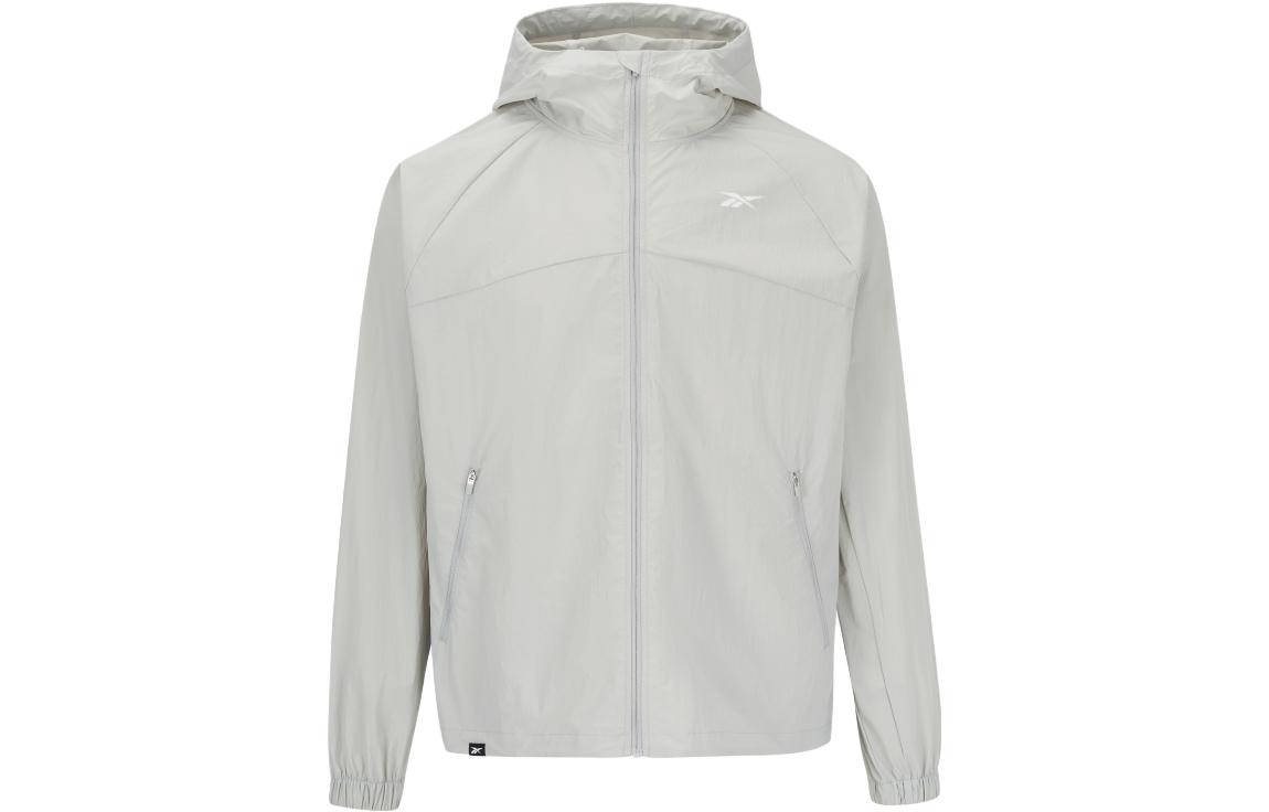 Reebok Unisex Solid Color Breathable Zip-Up Hoodie Jacket - Gray 23RMS109UGG0