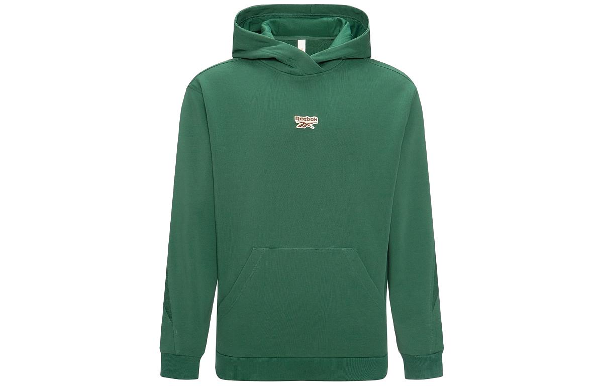 Reebok Unisex Solid Color Pullover Hoodie Dark Green 23FRC303UGL1