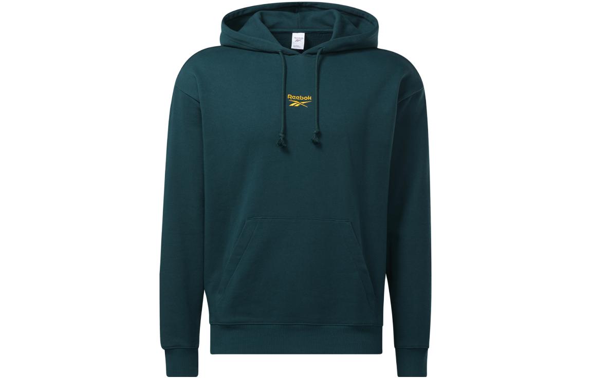 Reebok Unisex Solid Color Pullover Hoodie in Forest Green HK7081