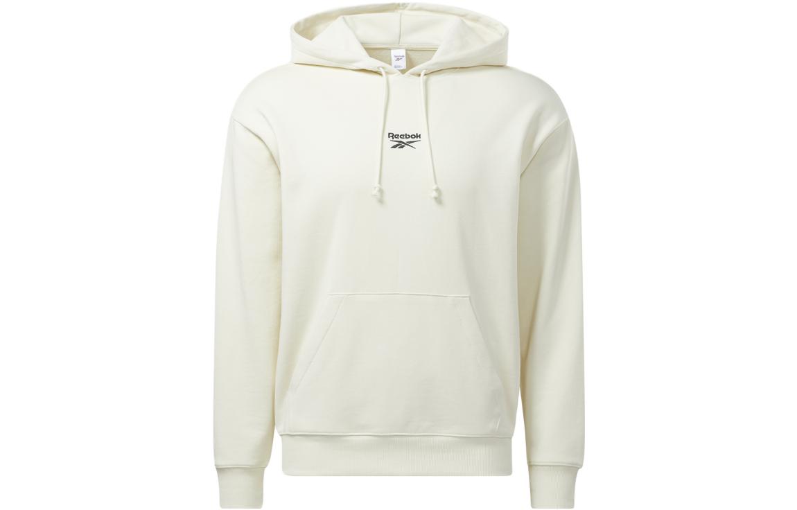 Reebok Unisex Solid Logo Sweatshirt Cream White HG1595