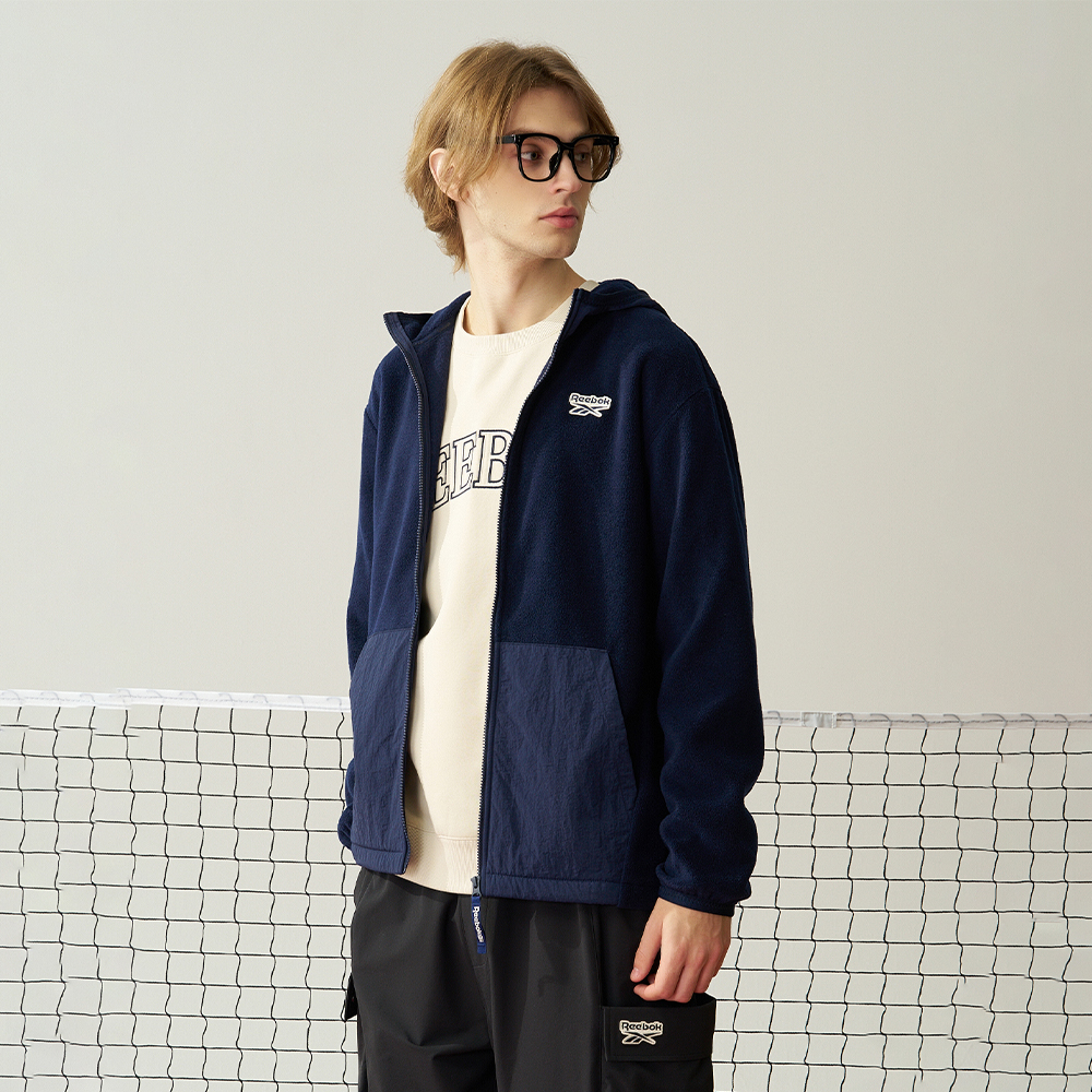 Purchase 리복 유니섹스 스타일리시 따뜻한 플리스 재킷 - 네이비 블루 24FRC105UGN2