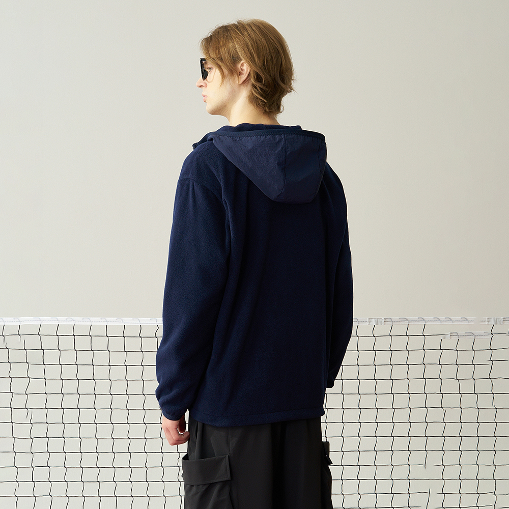 Details for 리복 유니섹스 스타일리시 따뜻한 플리스 재킷 - 네이비 블루 24FRC105UGN2