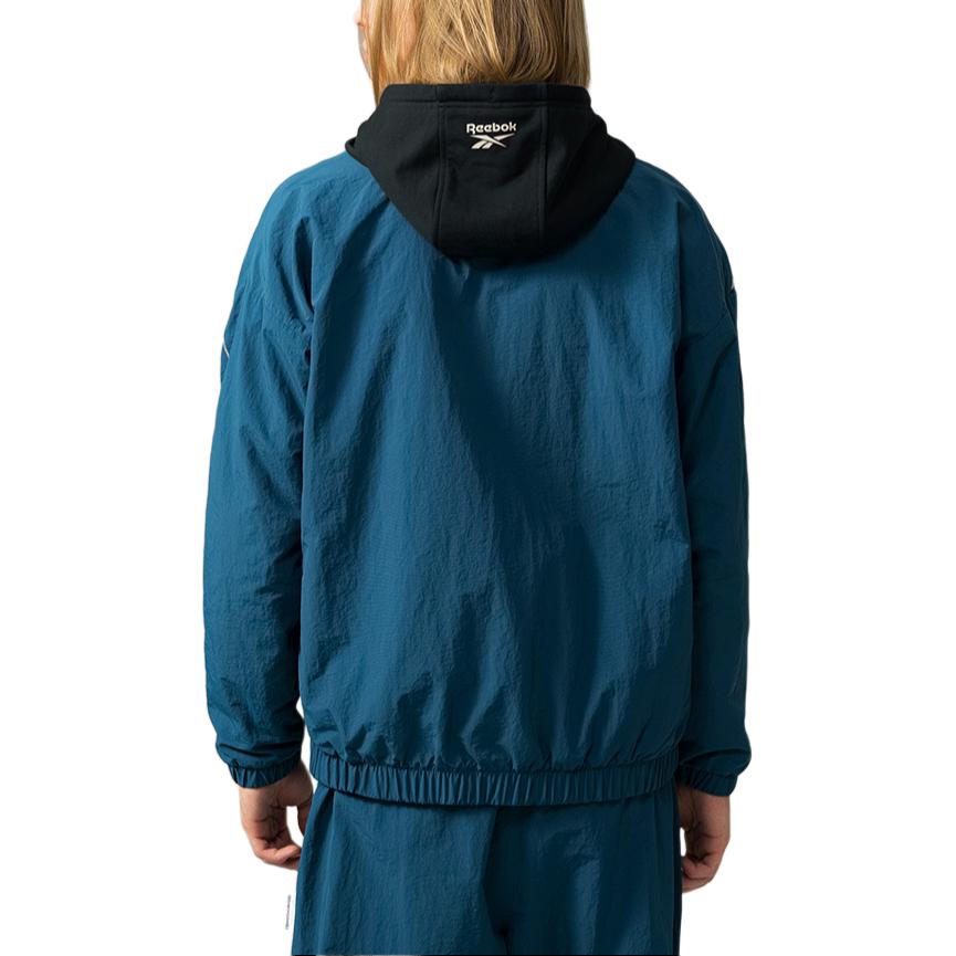 Lookbook 리복 유니섹스 워크웨어 컬러블록 스트라이프 롱슬리브 자켓 레전 블루 24FRM103UGBA