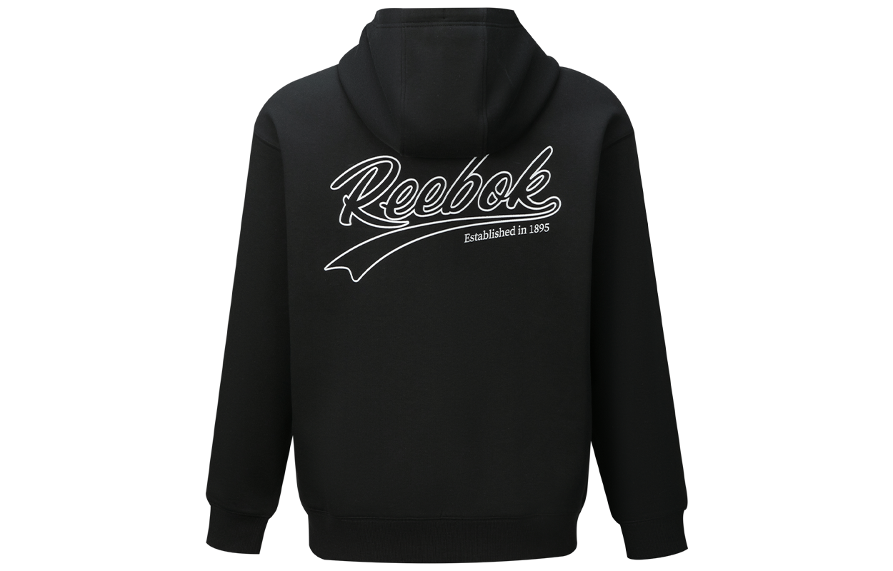 Lookbook Reebok 男女款拉鏈圓領長袖外套 - 黑色 24FRM113UGH0