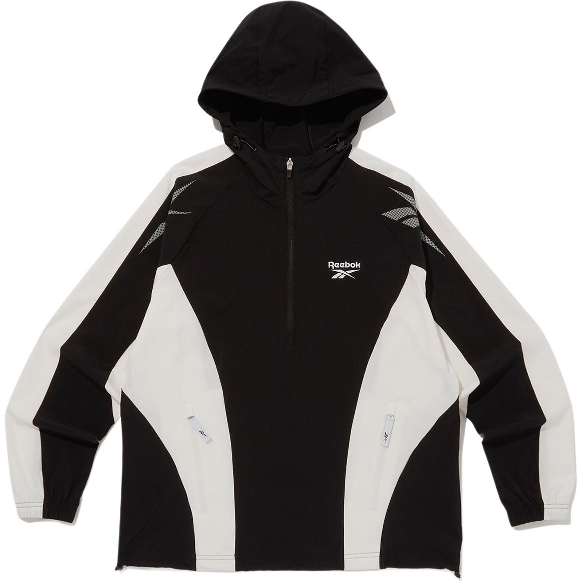 Reebok Vector Active Unisex Black Hooded Full-Zip Jacket REJU4EA33BK