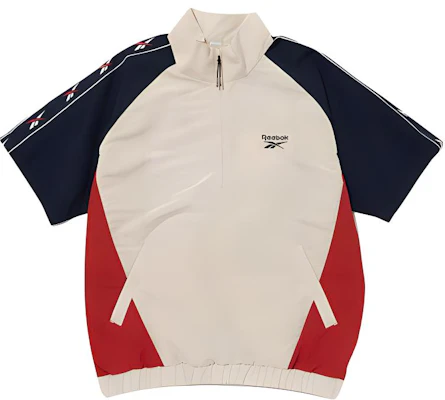 Reebok 向量塊防風透氣短袖外套 米色/海軍藍 男女適用 REJU4EA42I1 Buy Reebok 向量塊防風透氣短袖外套 米色/海軍藍 男女適用 REJU4EA42I1