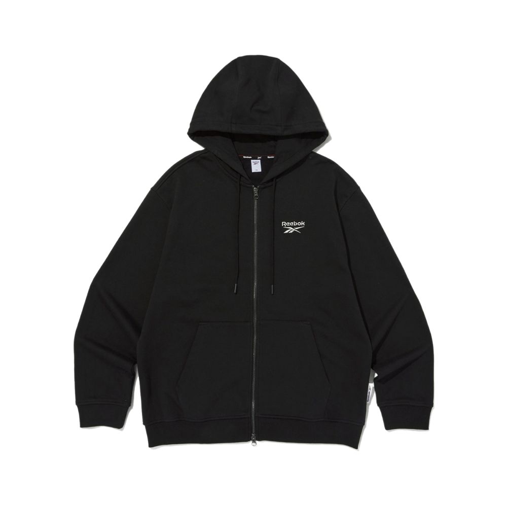 Reebok Vector Essential Unisex Zip Hoodie Black - Casual and Comfortable REJU3FZ10BK