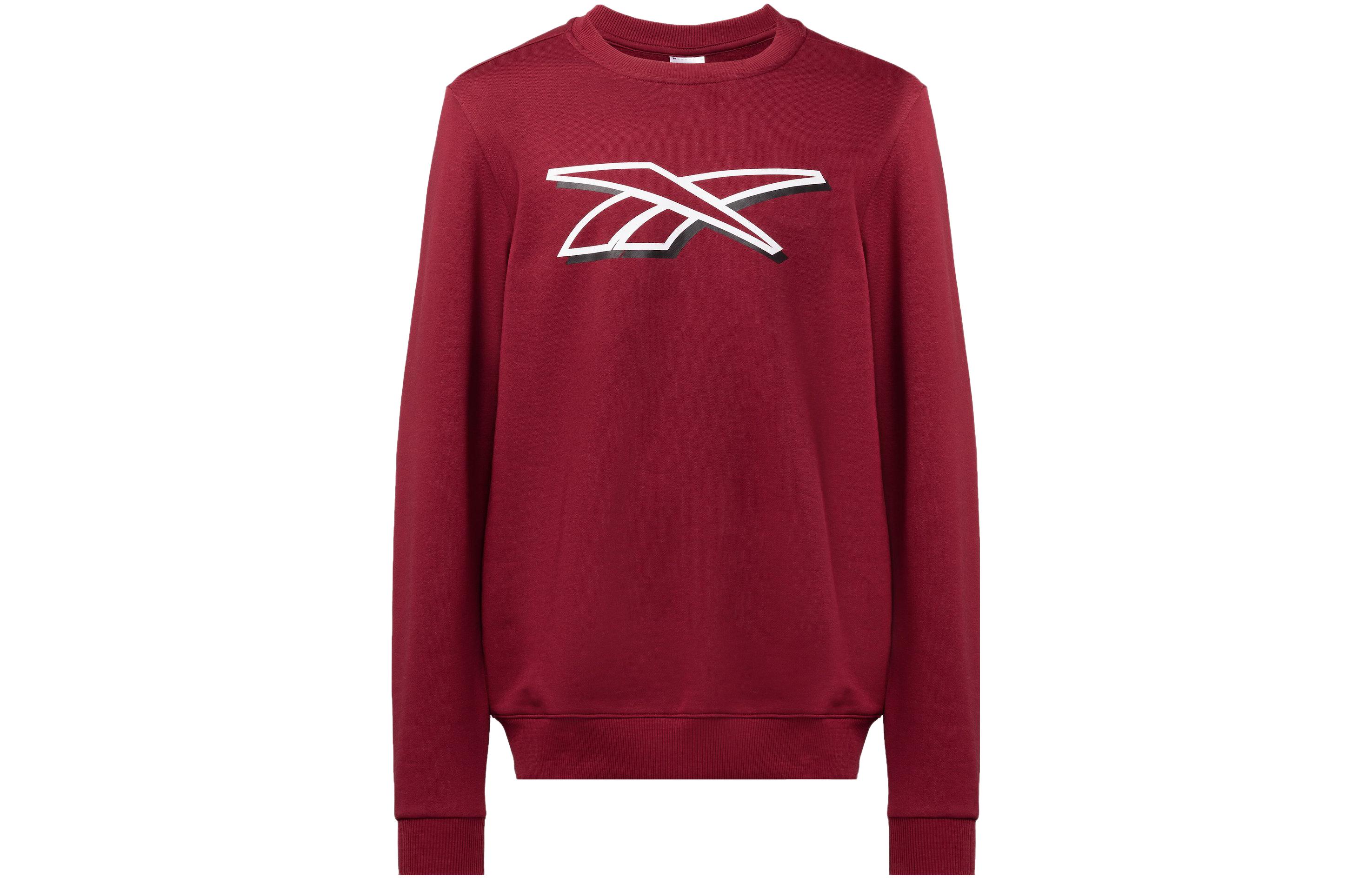 Reebok Vector Pack Identity Logo Red Crewneck Sweatshirt Loose Fit 100071367