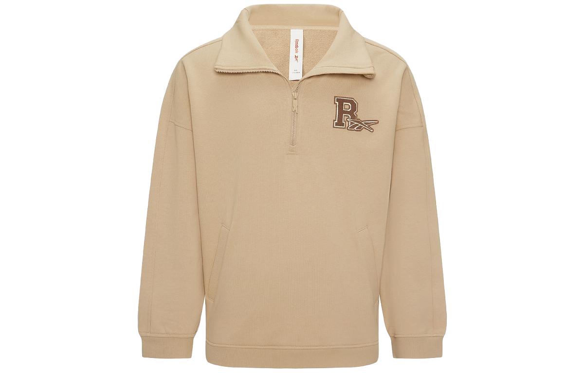 Reebok Vintage Half-Zip Pullover Sweatshirt Unisex Light Khaki 23FRC355UGK0