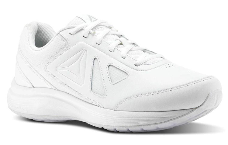 Lookbook Reebok Walk Ultra 6 DMX Max 4E 簡約休閒 純色低幫跑步鞋 白色