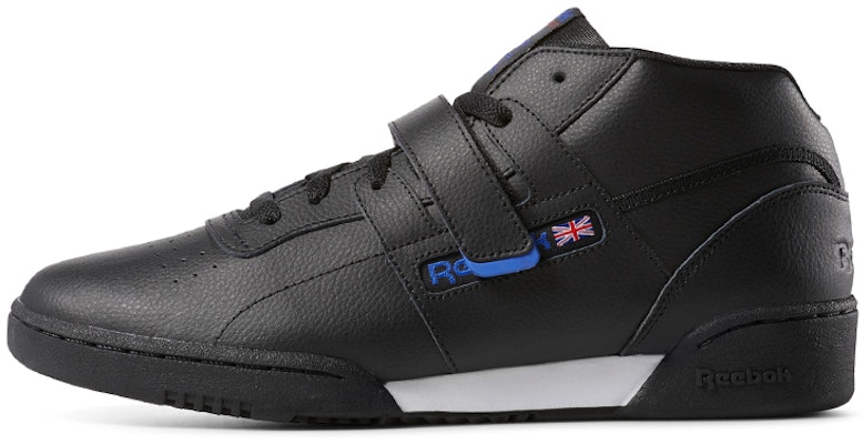Reebok Workout Clean Mid Strap 'Black Blue' CN7408 Buy Reebok Workout Clean Mid Strap 'Black Blue' CN7408