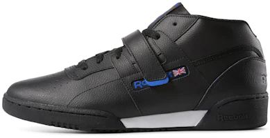 Reebok Workout Clean Mid Strap 'Black Blue' CN7408 Reebok Workout Clean Mid Strap 'Black Blue' CN7408