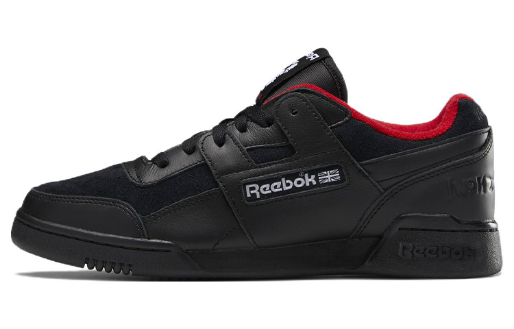 Reebok Workout Plus Casual Skateboarding Shoes 'Black Red' GZ3817