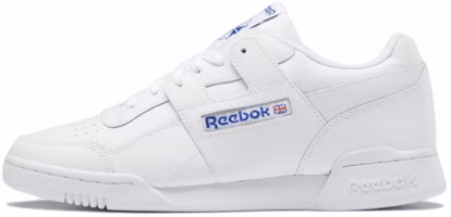 Reebok Workout Plus Casual Skateboarding Shoes Unisex White Blue 'White & Classic Cobalt' HP5909
