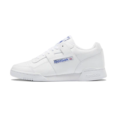 Reebok Workout Plus Casual Skateboarding Shoes Unisex White Blue 'White & Classic Cobalt'