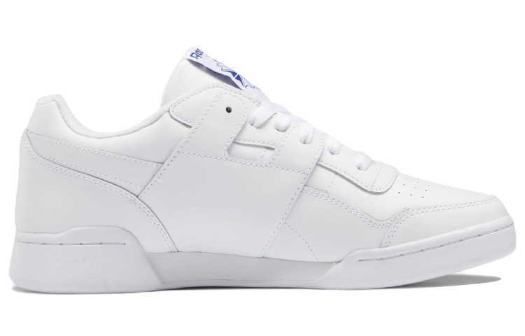 Reebok Workout Plus Casual Skateboarding Shoes Unisex White Blue 'White & Classic Cobalt' 圖 2