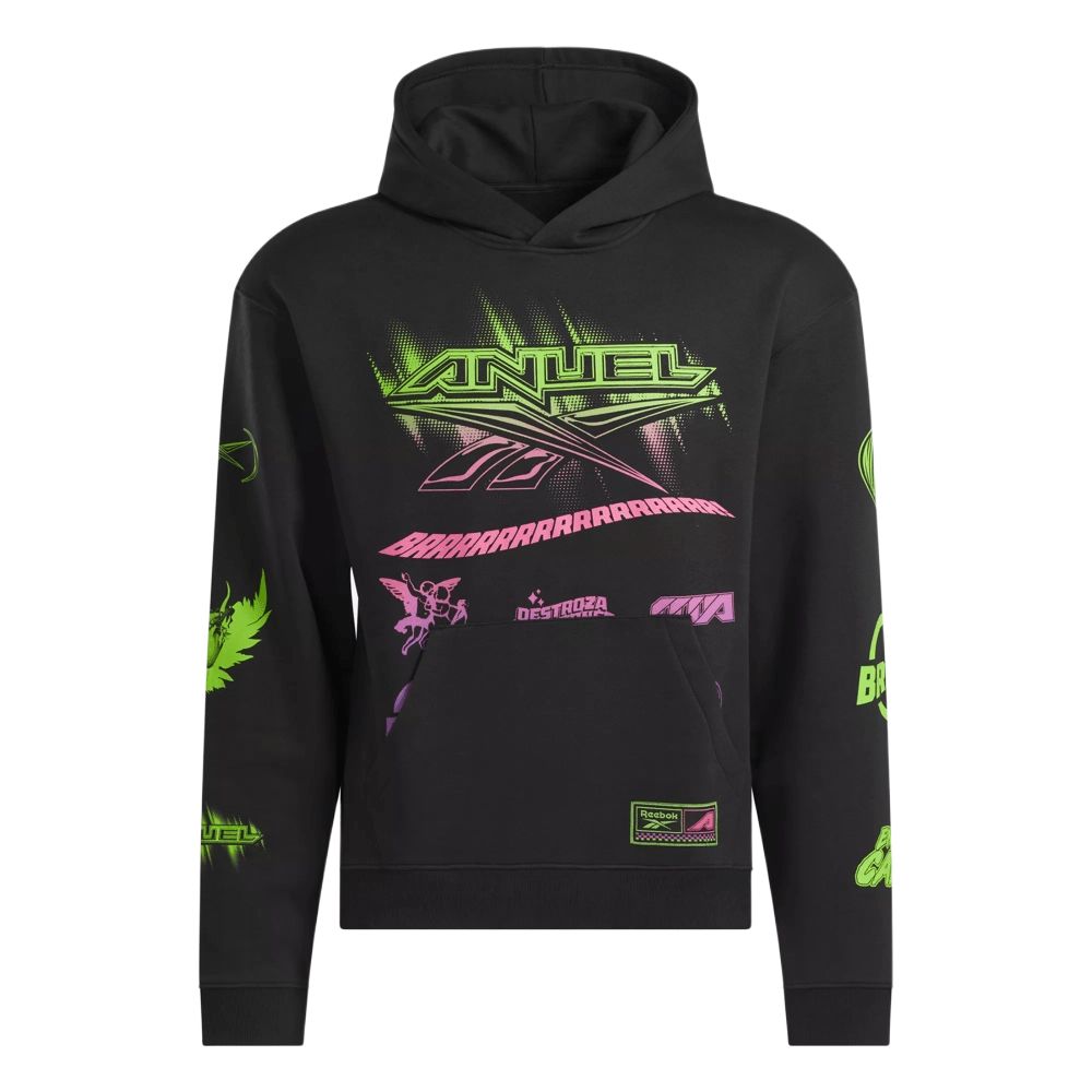 Reebok ANUEL AA SS24 Logo Hoodie Unisex Black 100210163