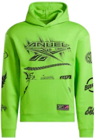 Reebok x ANUEL AA Unisex Logo Hoodie Long Sleeve Lime Green Casual Style 100210162 Reebok x ANUEL AA Unisex Logo Hoodie Long Sleeve Lime Green Casual Style 100210162