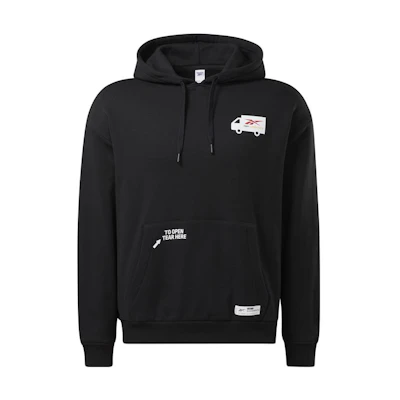 Reebok BEP Hoodie Black Unisex Thick Letter Print Long Sleeve Pullover HC0052