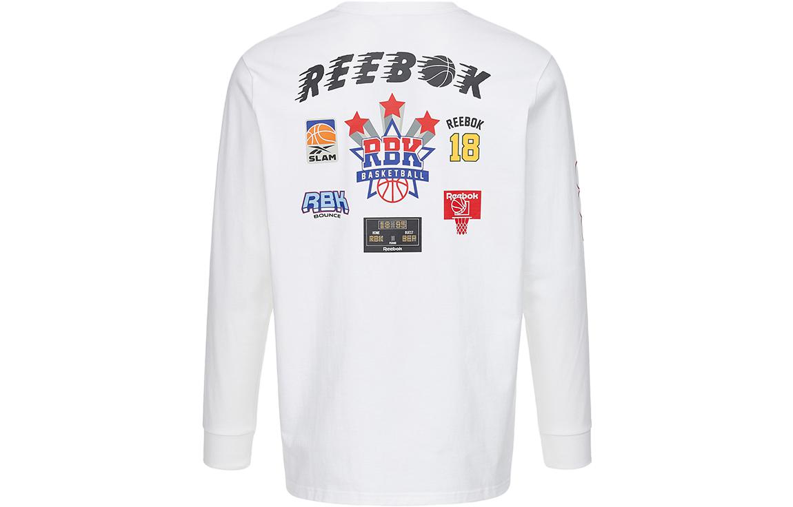 Reebok BEP White Letter Graphic Print Unisex Long Sleeve Sweatshirt HI0475