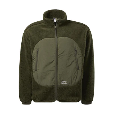 Reebok EIGHTYONE Olive Green Zip-Up Jacket Unisex Winter Outerwear HF5393