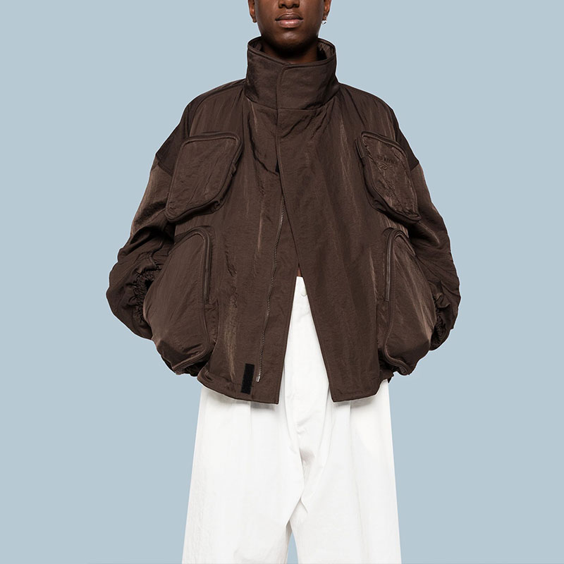 Details for 리복 x 헤드 메이너 FW23 남성용 초코 브라운 오버사이즈 파카 재킷. RMEA005C99FAB0016000