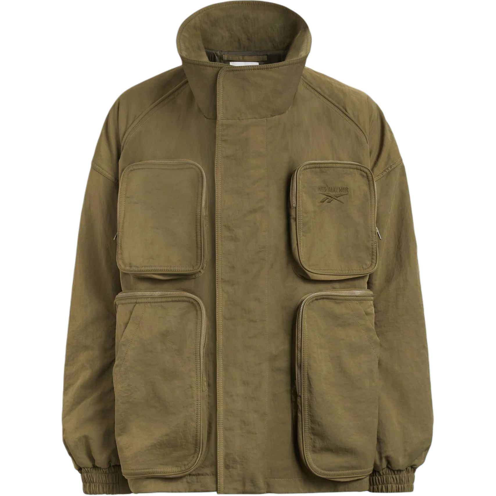 Reebok x Hed Mayner Olive Green Utility Jacket  Retro Stylish Multi-Pocket Design RMEA005C99FAB0015500