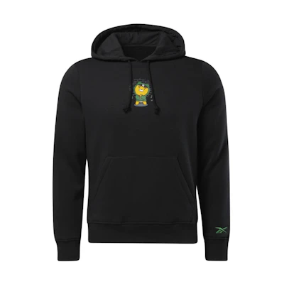 Reebok KAKAO Black Hoodie Unisex Cartoon Print Collaboration Stylish & Comfy HE6354