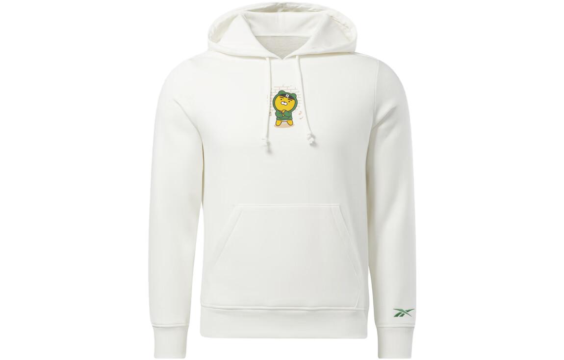 Reebok KAKAO FRIENDS Hoodie White Unisex with Cartoon Letter Graphic Print HE6355
