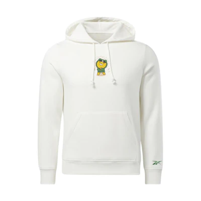 Reebok KAKAO FRIENDS Hoodie White Unisex with Cartoon Letter Graphic Print HE6355