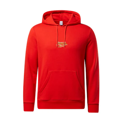 Reebok KUNG FU PANDA Red Letter Print Hoodie Mens Pullover Casual Wear H18402