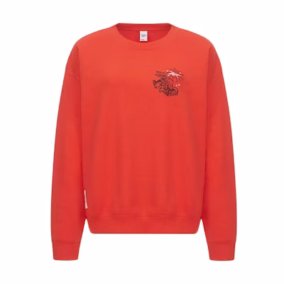 Reebok LOONEY TUNES Red Unisex Crewneck Pullover Sweatshirt HG1516