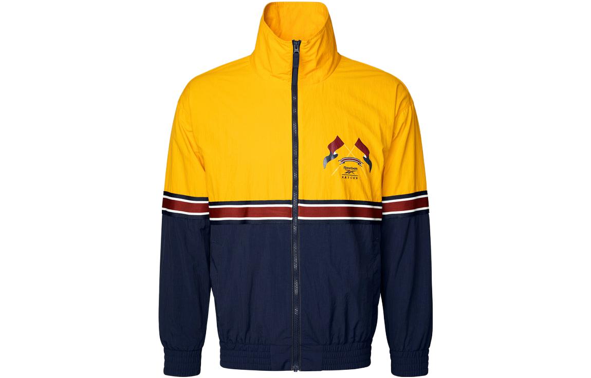Reebok ROMANTIC CROWN Collab Colorblock Track Jacket Gold/Navy Unisex HB6234