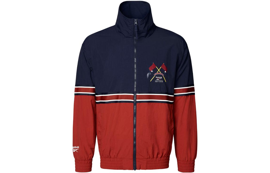 Reebok ROMANTIC CROWN Colorblock Jacket Navy/Pink Unisex Casual Wear HB6235