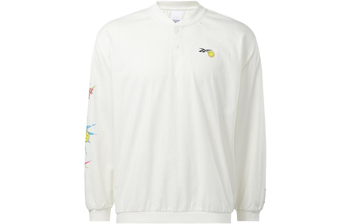 Reebok SMILEY Collaboration Graphic Pullover Sweatshirt Unisex White HI4002